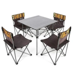 Hewolf 5pcs Set Camping Foldable Table And Chairs -Outdoor Gear 1 103