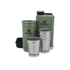 Stanley Adventure Shot Glass Set + Flask Hammertone Green -Outdoor Gear 10 01883 077 3