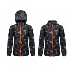 Mac In A Sac Edition - Unisex Waterproof Packable Camo Jacket Windbreaker -Outdoor Gear 1219BLK 5