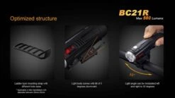 Fenix BC21R USB Rechargable Bicycle Light 880 Lumens -Outdoor Gear 12 BC21R 71061.1450900824