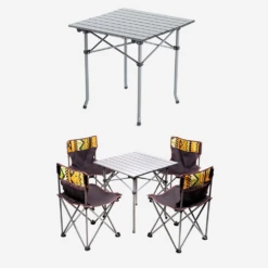 Hewolf 5pcs Set Camping Foldable Table And Chairs -Outdoor Gear 1746 12 1