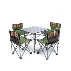 Hewolf 5pcs Set Camping Foldable Table And Chairs -Outdoor Gear 1746 16