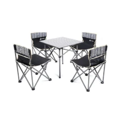 Hewolf 5pcs Set Camping Foldable Table And Chairs -Outdoor Gear 1746 2 1
