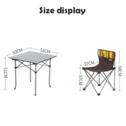 Hewolf 5pcs Set Camping Foldable Table And Chairs -Outdoor Gear 1746 9 1