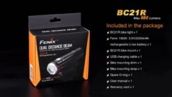 Fenix BC21R USB Rechargable Bicycle Light 880 Lumens -Outdoor Gear 17 BC21R 93185.1450900824