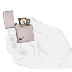 Zippo 200pl Pipe Brushed Chrome - Refillable Windproof Lighter -Outdoor Gear 200pl 1