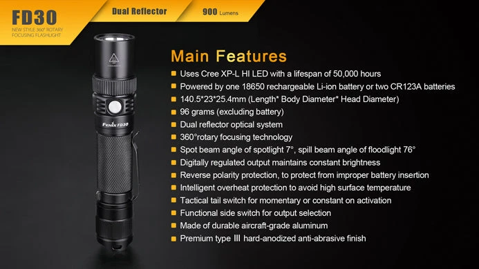 Fenix 360° Rotary Focusing Flashlight 5 Fenix 360° Rotary Focusing Flashlight - Image 5