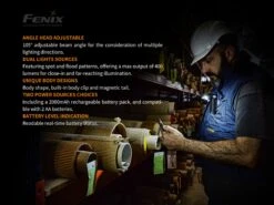 Fenix WT20R XP-G2 S2 Multi-Functional Work LED Flashlight -Outdoor Gear 20196514055844002