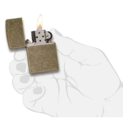 Zippo 201FB Antique Brass - Refillable Windproof Lighter -Outdoor Gear 201FB 1