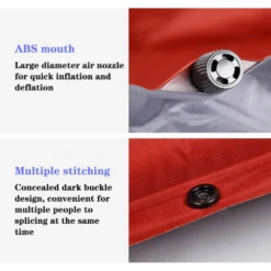 Hewolf Inflatable Mat Orange - Single/Double -Outdoor Gear 222