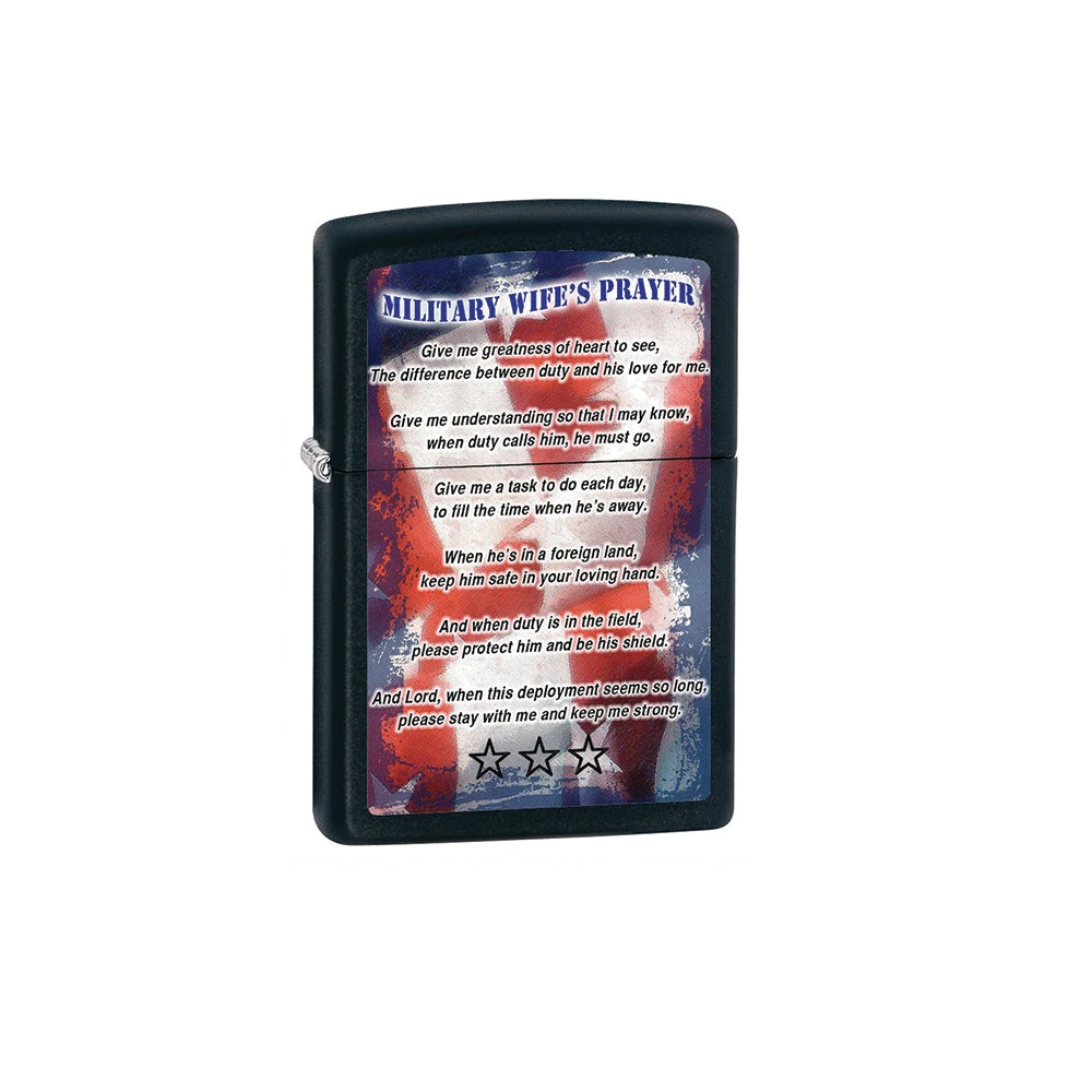 Zippo Military Wife Prayer Refillable Windproof Lighter - 28315 1 Zippo Military Wife Prayer Refillable Windproof Lighter - 28315
