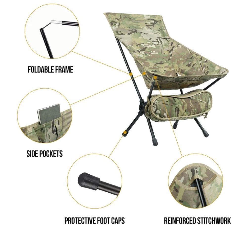 OneTigris Portable Camping Chair Large - Multicam 2 OneTigris Portable Camping Chair Large - Multicam - Image 2
