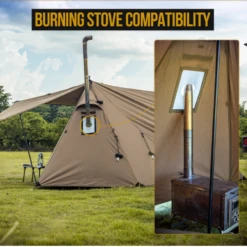 OneTigris Roc Shield Bushcraft Tent TC Version - Ranger Green -Outdoor Gear 3 7f28cd69 9a99 413b 9aad 221c45159f64