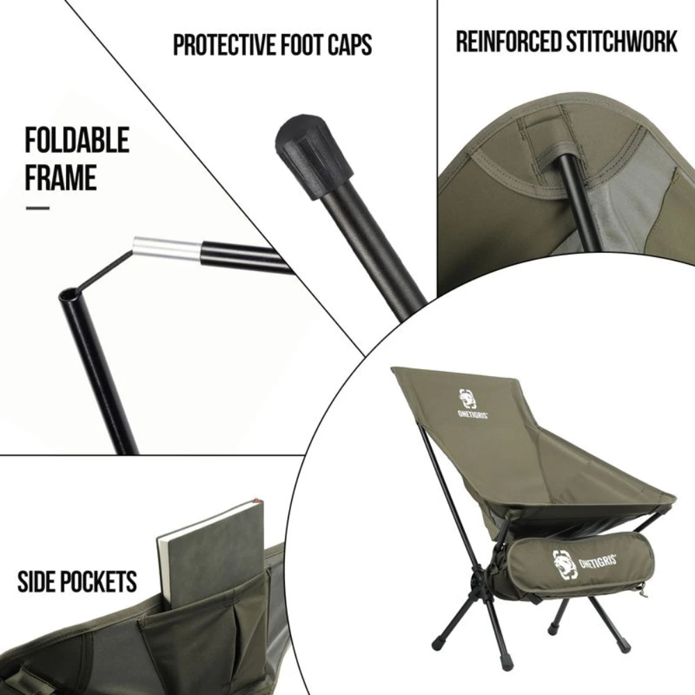 OneTigris Portable Camping Chair Large - Ranger Green 3 OneTigris Portable Camping Chair Large - Ranger Green - Image 3