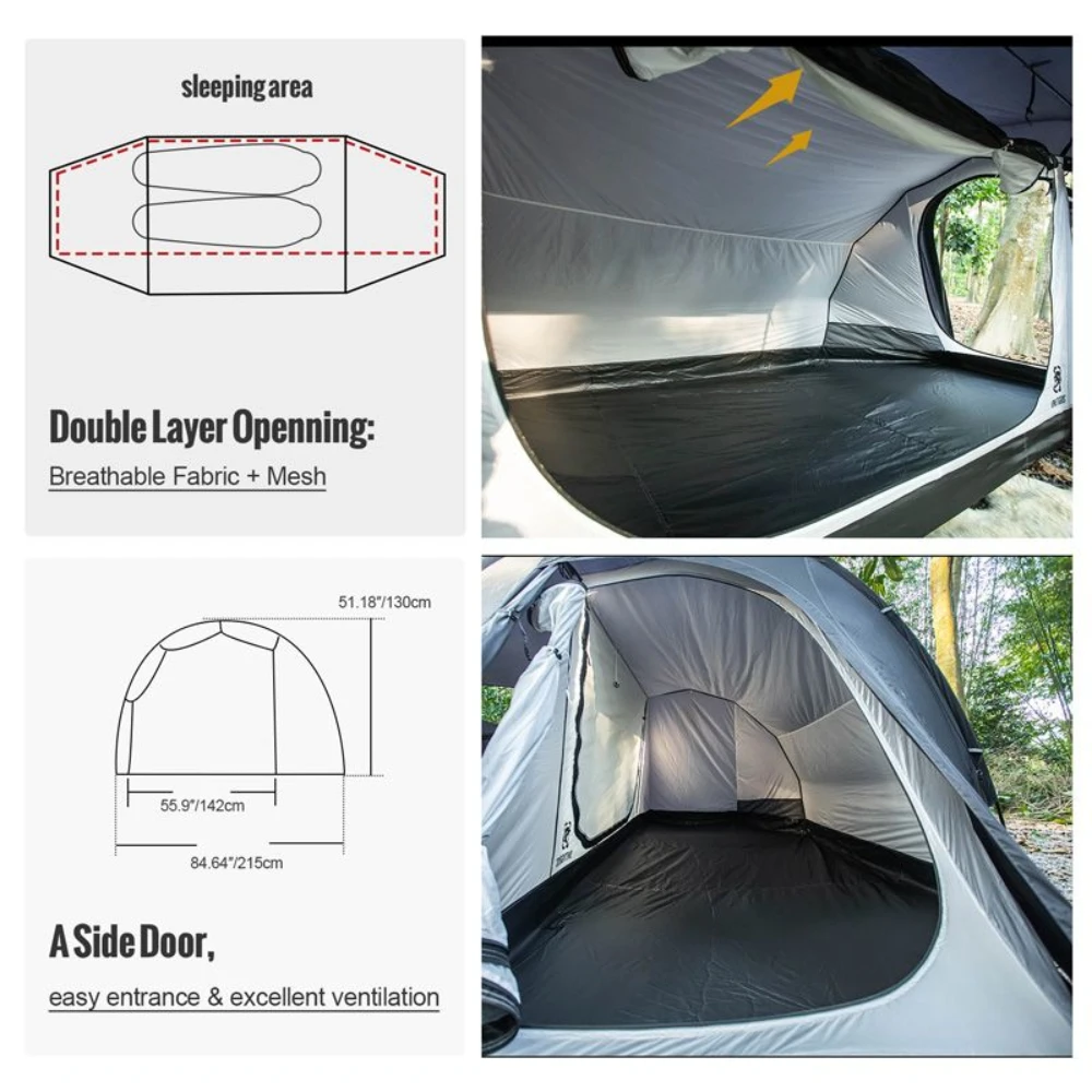 OneTigris Outbreak Retreat Camping Tent - Black 3 OneTigris Outbreak Retreat Camping Tent - Black - Image 3