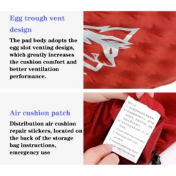 Hewolf Inflatable Mat Orange - Single/Double -Outdoor Gear 444