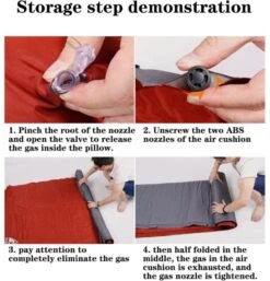 Hewolf Inflatable Mat Orange - Single/Double -Outdoor Gear 55 3