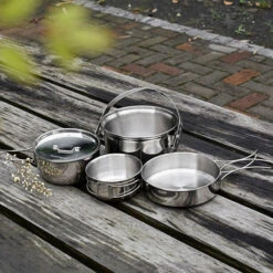 Ace Camp Stainless Steel Cooking Set -Outdoor Gear 77a7d4b2f07016200a8604f7e1c4231d