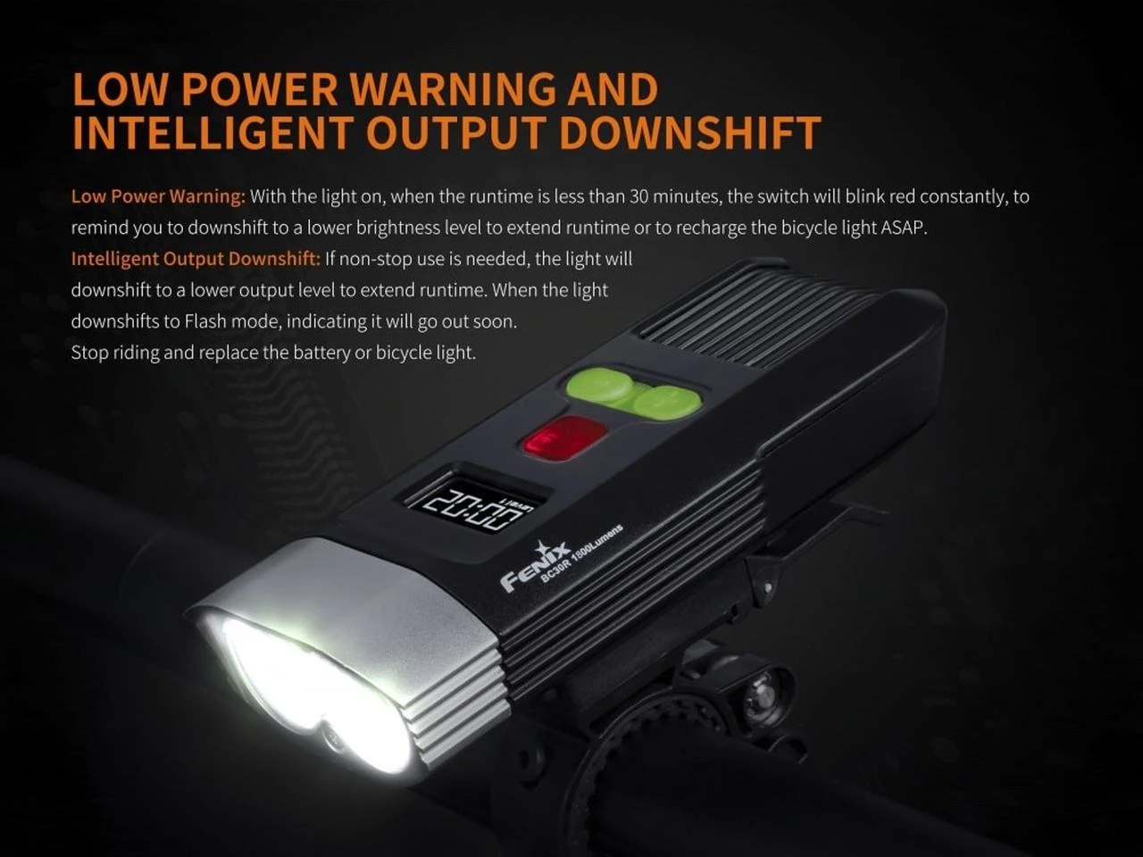 Fenix BC30R USB Rechargable Bicycle Light 7 Fenix BC30R USB Rechargable Bicycle Light - Image 7