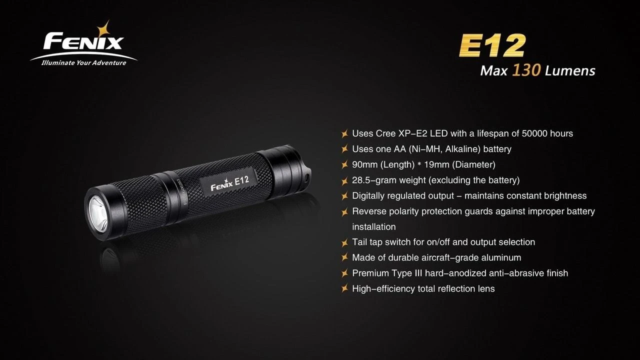 Fenix E12 XP-E LED Flashlight 7 Fenix E12 XP-E LED Flashlight - Image 7