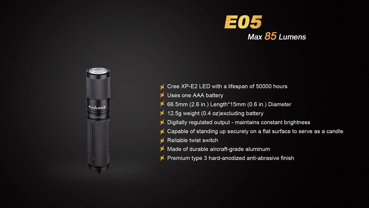 Fenix E05 XP-E2 LED Flashlight 4 Fenix E05 XP-E2 LED Flashlight - Image 4