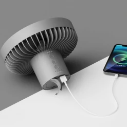 Tripod Fan With White Ring Light USB Rechargeable -Outdoor Gear Edited 4