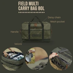 KZM Field Multi Carry Bag 70L & 80L -Outdoor Gear Features 80L