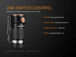 Fenix E16 XP-L Hi Neutral White LED Flashlight BLACK 700 Lumen -Outdoor Gear Fenix E16 Flashlight Switch