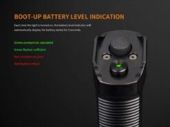 Fenix TK35 2018 XHP35 HI LED Flashlight 1300LM Black -Outdoor Gear Fenix TK35 2018 Flashlight battery level 1