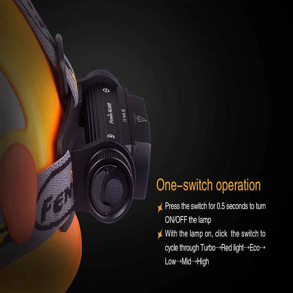 Fenix HL60R Headlamp - Yellow 4 Fenix HL60R Headlamp - Yellow - Image 4