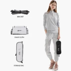 Hewolf Space Medium Aluminum Alloy Foldable Chair -Outdoor Gear HW J2049 BLK 7