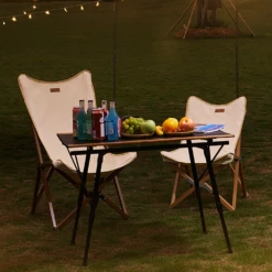 Hewolf Foldable Wooden Chair - Small -Outdoor Gear HW J2058S KHA 04