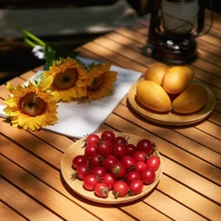 Hewolf Foldable Large Wooden Egg Roll Table -Outdoor Gear HW J2097 03