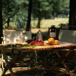 Hewolf Foldable Large Wooden Egg Roll Table -Outdoor Gear HW J2097 04