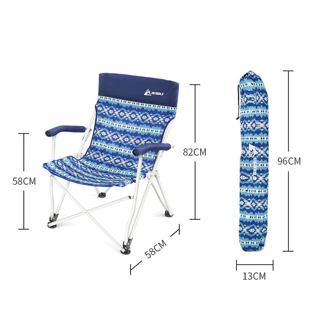 Hewolf Folding Chair Blue Wave 3 Hewolf Folding Chair Blue Wave - Image 3