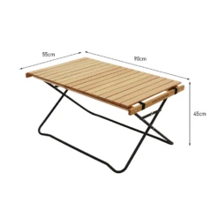 KZM Winsome Wood Roll Up Table -Outdoor Gear K20T3U014 6