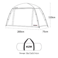 [NEW] KZM Black Cot Tent II -Outdoor Gear K221T3T01 08
