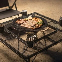 KZM Iron Mesh Fireplace Table II -Outdoor Gear K9T3U012 12