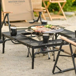 KZM Iron Mesh Fireplace Table II -Outdoor Gear K9T3U012 6