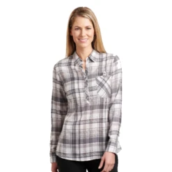 Kuhl Woman Spektra Plaid LS Shirt - Storm