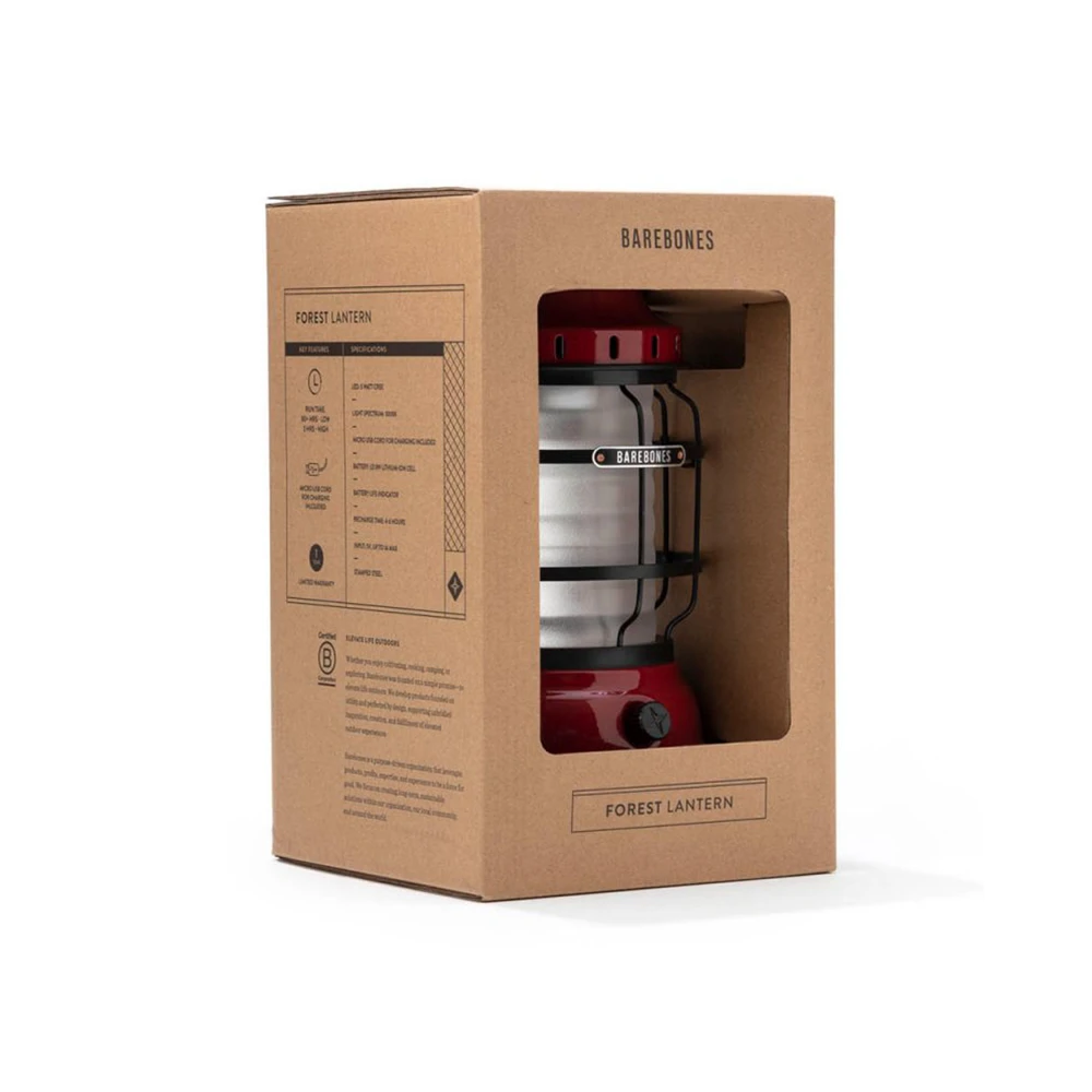Barebones Forest Lantern Red 4 Barebones Forest Lantern Red - Image 4