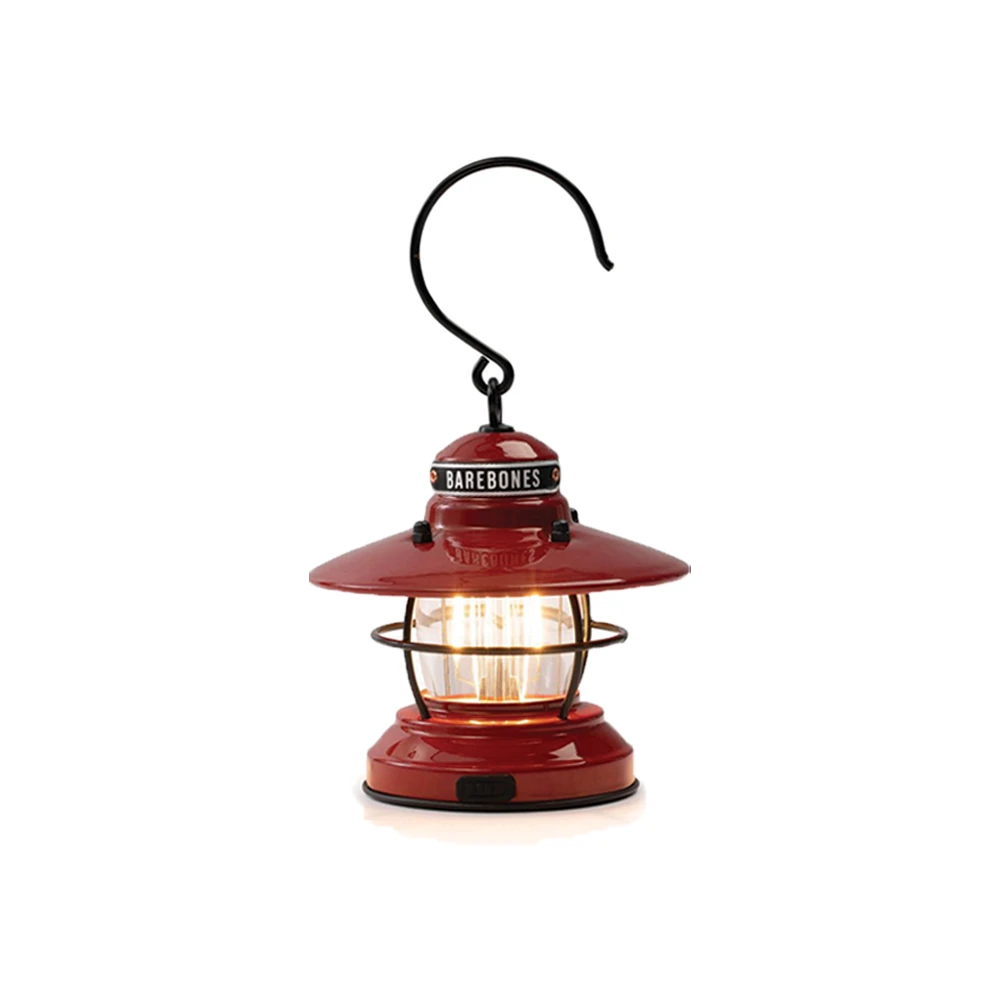 Barebones Edison Mini Lantern Red 1 Barebones Edison Mini Lantern Red