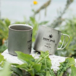 Snow Peak Titanium Double Wall Cup 450ml -Outdoor Gear LP 450