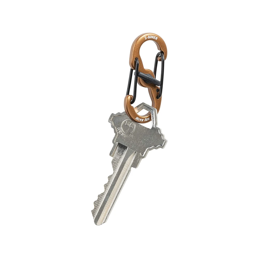 Nite Ize S-Biner® MicroLock® Aluminum - 5 Pack Coyote 2 Nite Ize S-Biner® MicroLock® Aluminum - 5 Pack Coyote - Image 2