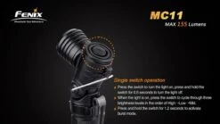 Fenix MC11 Anglelight Black Upgraded Version 155 Lumens -Outdoor Gear MC11 8 19310 06844.1443047020