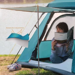 Hewolf Auto 4 Person Tent Teal -Outdoor Gear MON 2011 TEAL 9 600x600 e6675982 7639 4e42 8f82 f294c88196f7