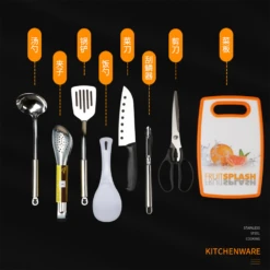 Camp Leader Outdoor Kitchenware 8 Piece Set 9 Camp Leader Outdoor Kitchenware 8 Piece Set -Outdoor Gear MON44 5