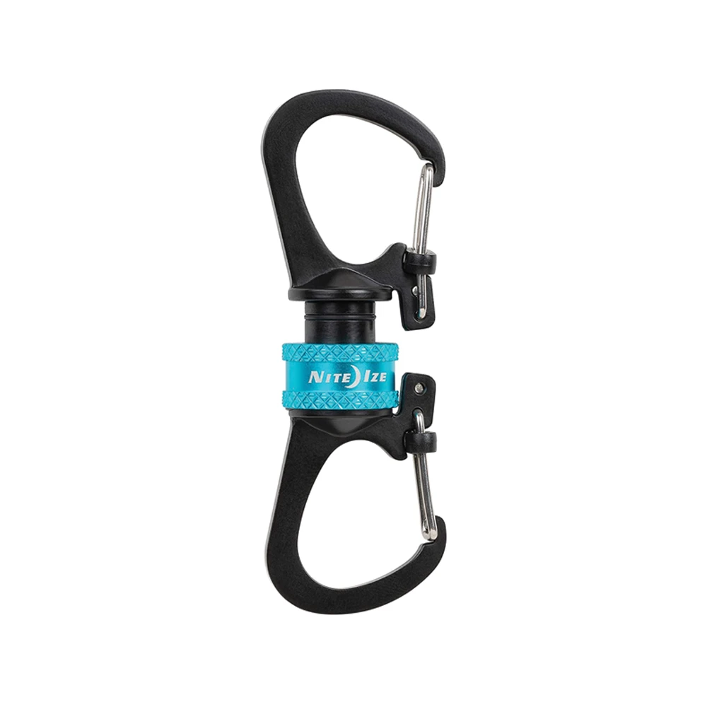 Nite Ize SlideLock® 360° Magnetic Locking Dual Carabiner - Blue 1 Nite Ize SlideLock® 360° Magnetic Locking Dual Carabiner - Blue