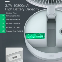 P10 Folding Retractable Camping Fan - Black -Outdoor Gear P10 10 600x600 4eed2f83 43b3 4c53 8899 d8fae3424e1c