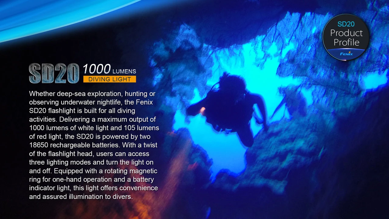 Fenix SD20 LED Diving Light 14 Fenix SD20 LED Diving Light - Image 14